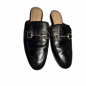 Alfani Step N Flex Black Leather Gayyle Horsebit Womens Loafers Sz 11